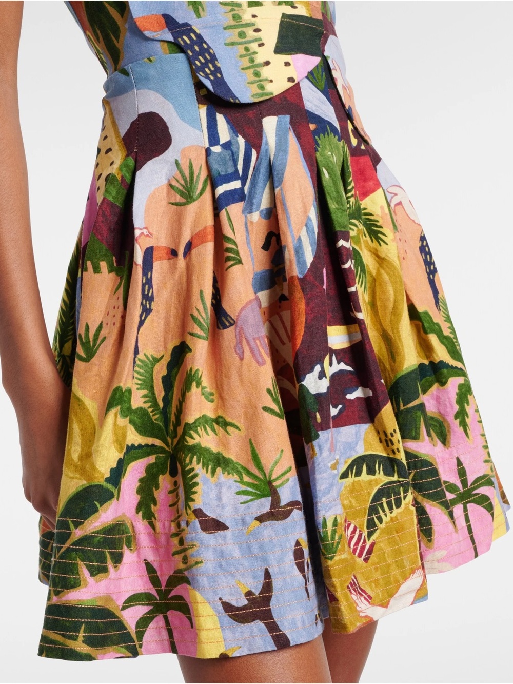 TROPICAL PAINTING MINI DRESS - Picture 3 of 4